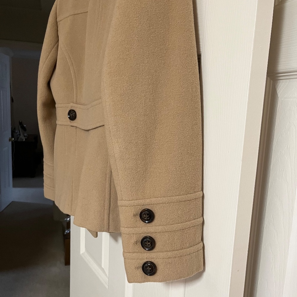 St John's Bay Dress Coat - with large reinforced brown buttons and inside pocket - Picture 4 of 16